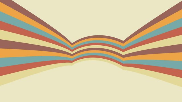 60s 70s animation vintage retro colors background video in modern style classic rotation rainbow loop
