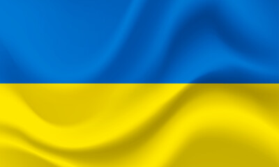 Vector Ukrainian flag. Flag of Ukraine. Ukraine flag illustration. Ukrainian background, banner. Symbol, icon.
