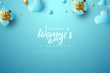Happy womens day vector background modern and beautiful, 8 march modern and unique design. Premium illustration vector design for celebration and greeting. Design for poster, banner and social media p