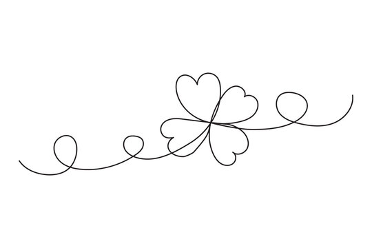 Clover line, great design for any purposes. Vector illustration.