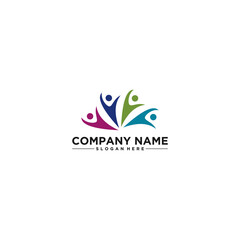 logo for a group or community in white background