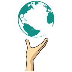 Globe In Hand Earth Day