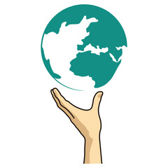 Globe In Hand Earth Day