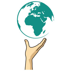 Globe In Hand Earth Day