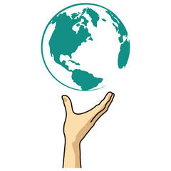 Globe In Hand Earth Day