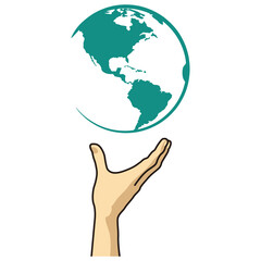 Globe In Hand Earth Day