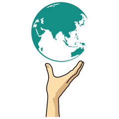 Globe In Hand Earth Day