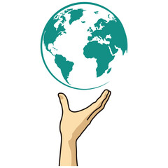 Globe In Hand Earth Day