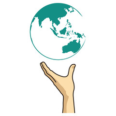 Globe In Hand Earth Day