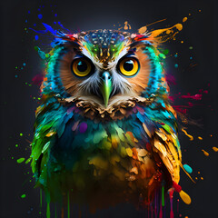 Owl Paint Generative AI