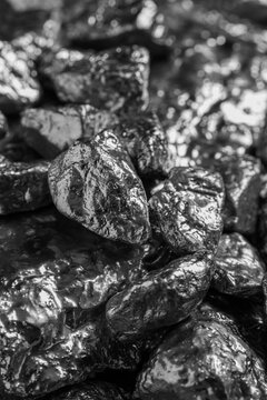 Pile of silver nuggets as background, closeup