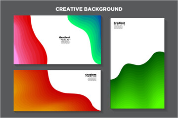 Vector colorful wave geometric shape with color gradation for banner,social media, and brochure design with blank space