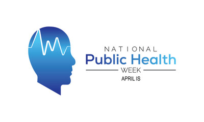 Vector illustration on the theme of NATIONAL PUBLIC HEALTH awareness Week of April.Poster , banner design template Vector illustration.