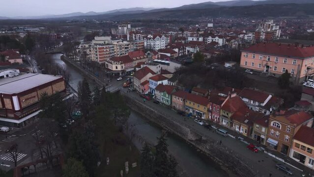Panorama Of Knjazevac City Center, Aerial View, Serbia