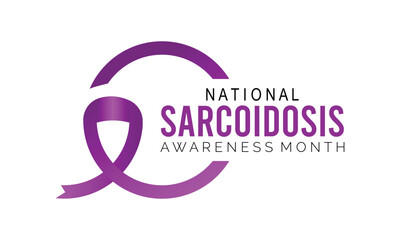 Vector illustration on the theme of SARCOIDOSIS awareness Month of April.Poster , banner design template Vector illustration.