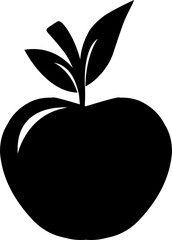 Apple Silhouette Vector Illustration