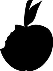 Apple Silhouette Vector Illustration