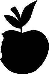 Apple Silhouette Vector Illustration
