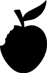 Apple Silhouette Vector Illustration