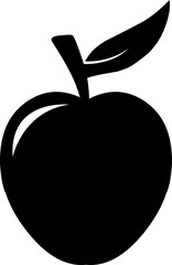 Apple Silhouette Vector Illustration