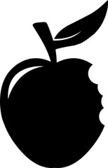 Apple Silhouette Vector Illustration
