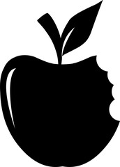 Apple Silhouette Vector Illustration