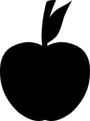 Apple Silhouette Vector Illustration