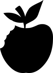 Apple Silhouette Vector Illustration