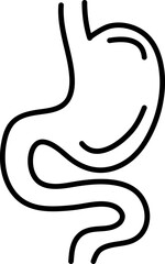 Obraz premium Stomach Icon Symbol illustration on white background..eps