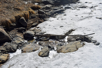 Frozen River Bed Grant Colorado in Winter