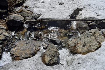 Frozen River Bed Grant Colorado in Winter