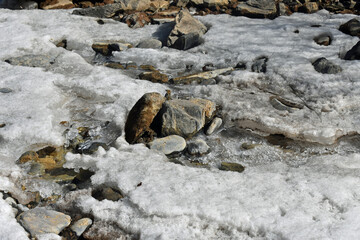 Frozen River Bed Grant Colorado in Winter
