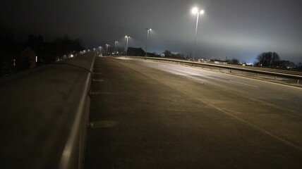 Bahnhof Straße Hochstraße Nacht