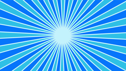abstract blue sunburst pattern background for modern graphic design element. shining ray cartoon with colorful for website banner wallpaper and poster card decoration