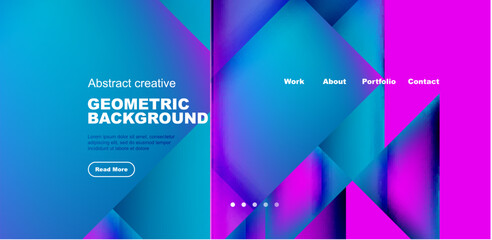 Dynamic triangle design with fluid gradient colors abstract background