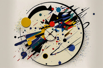 time, clock,  abstract illustration, generative ai