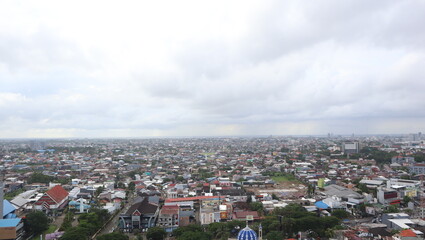 Fototapeta premium Aerial Tour of a City Suburb