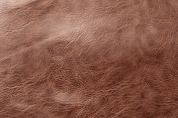 Surface of brown leather crease texture for background.