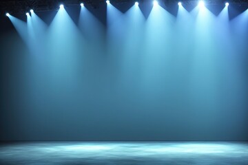 Perfect Spot light opn stage blue color empty stage photographic stock image