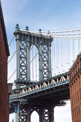 Manhattan Bridge seen from Dumbo on a sunny day