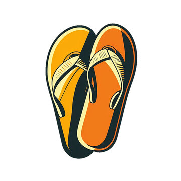 Coole Flip Flops / Sommer Grafik Design / Schuhe / Badesee 