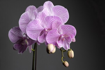 Purple spot Phalaenopsis Orchid with isolated black background