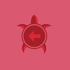 Turtle icon vector logo for illustration
