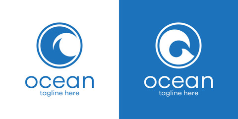 ocean logo design vector illustration