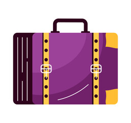 purple suitcase travel