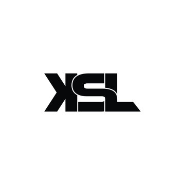 KSL letter monogram logo design vector