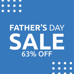 blue tag with circles and Father's day sale
