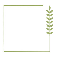 Green leaves frame