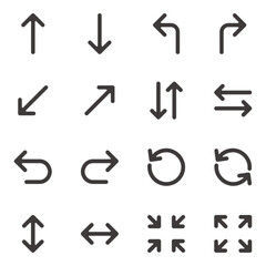 シンプルで使いやすい矢印アイコンセットNo.1