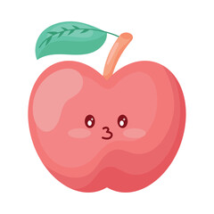 apple fruit kawaii style